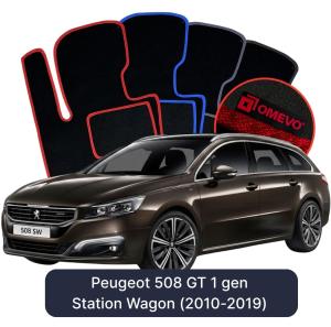 Velurové autokoberce OMEVO pro Peugeot 508 GT 1 gen Kombi (2010-2019)