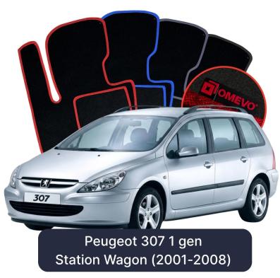 Velurové autokoberce OMEVO pro Peugeot 307 1 gen Kombi (2001-2008)