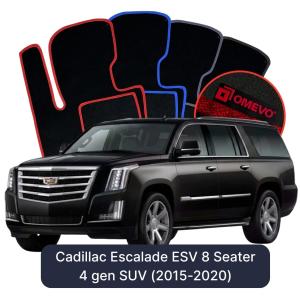 Velurové autokoberce OMEVO pro Cadillac Escalade ESV 8 místný 4 gen SUV (2015-2020)