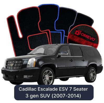 Velurové autokoberce OMEVO pro Cadillac Escalade ESV 7 místný 3 gen SUV (2007-2014)