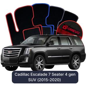 Velurové autokoberce OMEVO pro Cadillac Escalade 7 místný 4 gen SUV (2015-2020)