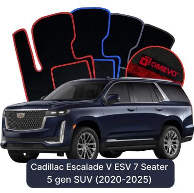 Velurové autokoberce OMEVO pro Cadillac Escalade V ESV 7 místný 5 gen SUV (2020-2025)
