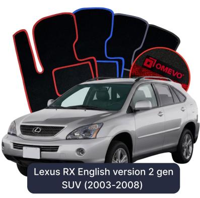 Velurové autokoberce OMEVO pro Lexus RX 2 gen SUV Verze pro UK (2003-2008)