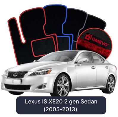 Velurové autokoberce OMEVO pro Lexus IS XE20 2 gen Sedan (2005-2013)