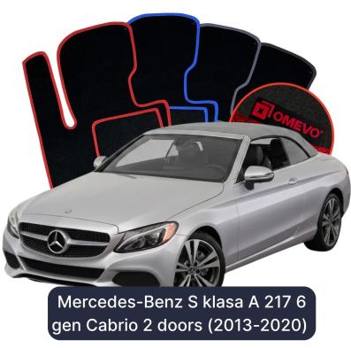 Velurové autokoberce OMEVO pro Mercedes-Benz S Třída A 217 6 gen Cabrio 2 dveře (2013-2020)