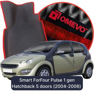 OMEVO 5D Pro Koberečky do Smart ForFour Pulse 1 gen Hatchback 5 dveří (2004-2006)