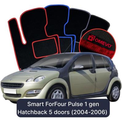 Velurové autokoberce OMEVO pro Smart ForFour Pulse 1 gen Hatchback 5 dveří (2004-2006)