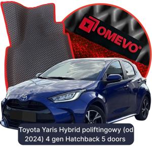OMEVO 5D Pro Koberečky do Toyota Yaris Hybridní poliftingowy (od 2024) 4 gen Hatchback 5 dveří (2020-2026)