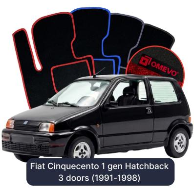 Velurové autokoberce OMEVO pro Fiat Cinquecento 1 gen Hatchback 3 dveře (1991-1998)