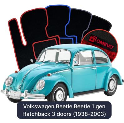 Velurové autokoberce OMEVO pro Volkswagen Beetle Brouk 1 gen Hatchback 3 dveře (1938-2003)