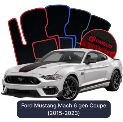 Velurové autokoberce OMEVO pro Ford Mustang Mach 6 gen Coupe (2015-2023)