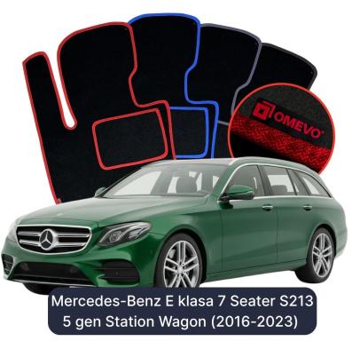 Velurové autokoberce OMEVO pro Mercedes-Benz E klasa 7 místný S213 5 gen Kombi (2016-2023)
