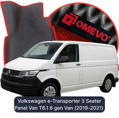 EVA autokoberce OMEVO pro Volkswagen e-Transporter 3 místa Skříňová dodávka T6.1 6 gen Dodávka (2019-2021)