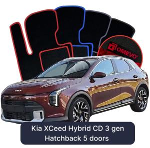 Velurové autokoberce OMEVO pro Kia XCeed Hybridní CD 3 gen Hatchback 5 dveří (2019-2026)