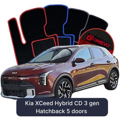 Velurové autokoberce OMEVO pro Kia XCeed Hybridní CD 3 gen Hatchback 5 dveří (2019-2026)