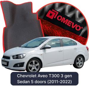 OMEVO 5D Pro Koberečky do Chevrolet Aveo T300 3 gen Sedan 5 dveře (2011-2022)