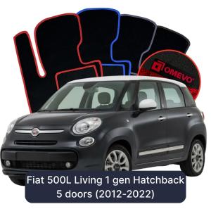 Velurové autokoberce OMEVO pro Fiat 500L Living 1 gen Hatchback 5 dveří (2012-2022)
