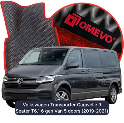 EVA autokoberce OMEVO pro Volkswagen Transporter Caravelle 9-místný T6.1 6. gen Van (2015-2024)