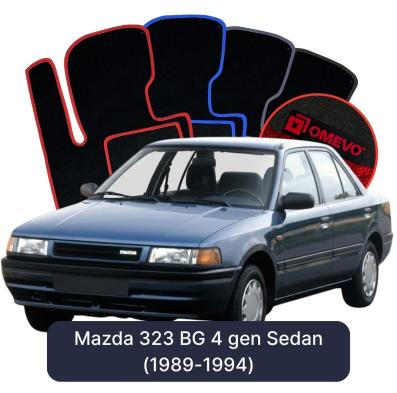 Velurové autokoberce OMEVO pro Mazda 323 BG 4 gen Sedan (1989-1994)