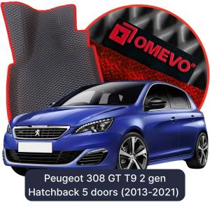 OMEVO 5D Pro Koberečky do Peugeot 308 GT T9 2 gen Hatchback 5 dveří (2013-2021)