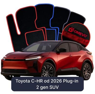 Velurové autokoberce OMEVO pro Toyota C-HR od 2026 Plug-in 2 gen SUV (2023-2026)