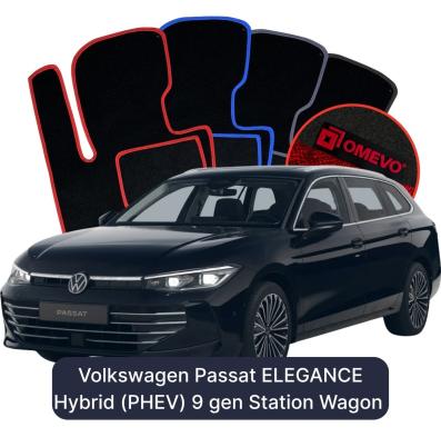 Velurové autokoberce OMEVO pro Volkswagen Passat ELEGANCE Hybridní (PHEV) 9 gen Kombi (2024-2026)