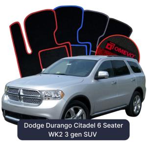 Velurové autokoberce OMEVO pro Dodge Durango Citadel 6 místný WK2 3 gen SUV (2010-2026)