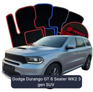 Velurové autokoberce OMEVO pro Dodge Durango GT 6 místný WK2 3 gen SUV (2010-2026)