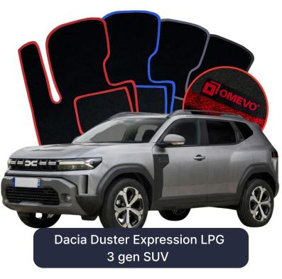 Velurové autokoberce OMEVO pro Dacia Duster Expression LPG 3 gen SUV (2024-2026)