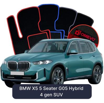 Velurové autokoberce OMEVO pro BMW X5 5 místný G05 Hybridní 4 gen SUV (2018-2026)