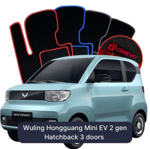 Velurové autokoberce OMEVO pro Wuling Hongguang Mini EV 2 gen Hatchback 3 dveře (2025-2027)