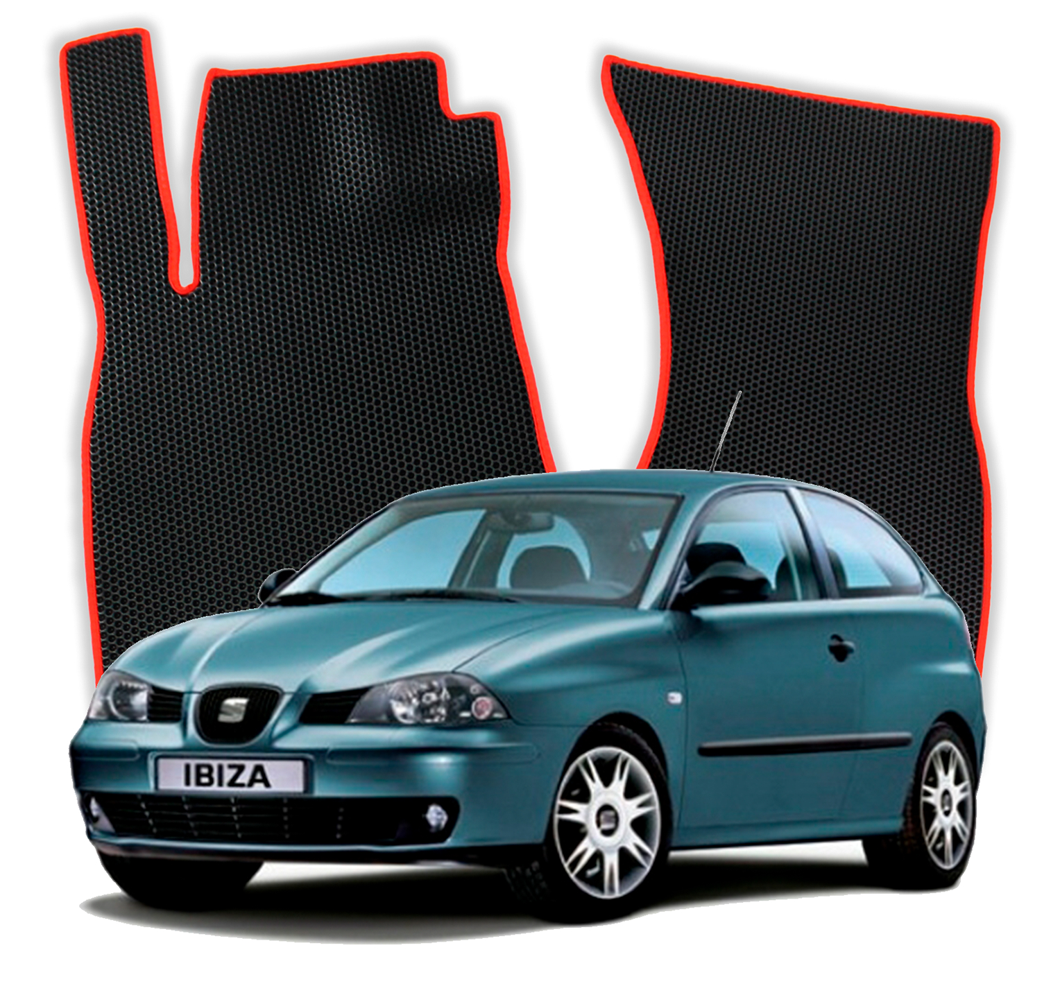 OMEVO EVA Koberečky pro Seat Ibiza 6L 3 gen Hatchback 5 dveří (2002-2008)