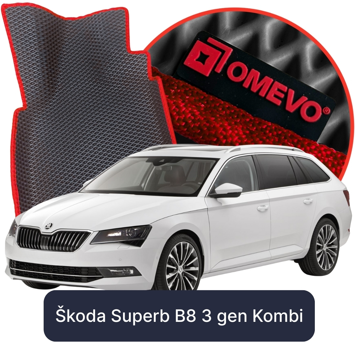OMEVO 5D Pro Koberečky do Škoda Superb B8 3. gen Kombi (2015-2024)