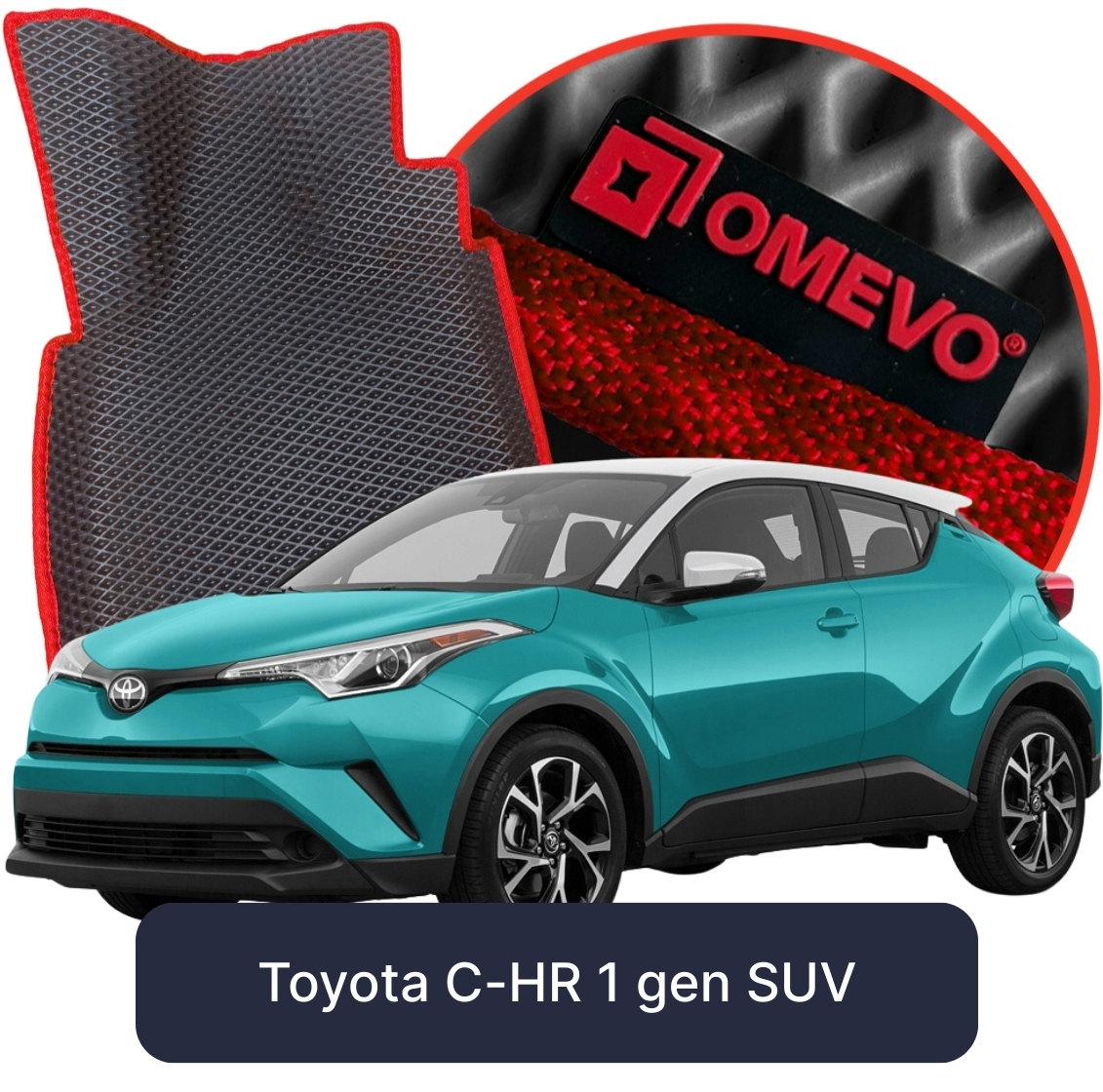 OMEVO 5D Pro Koberečky do Toyota C-HR 1. gen SUV (2016-2023)